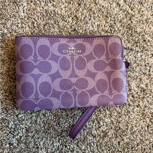 Coach Purple Wristlet